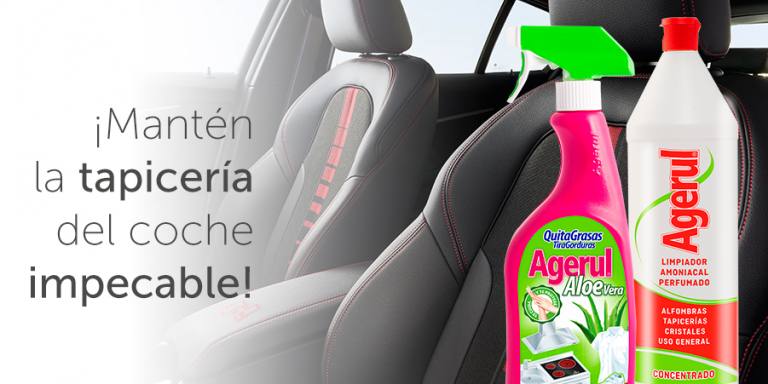 El amoniaco y el quitagrasas ayudan a limpiar la tapicería del coche