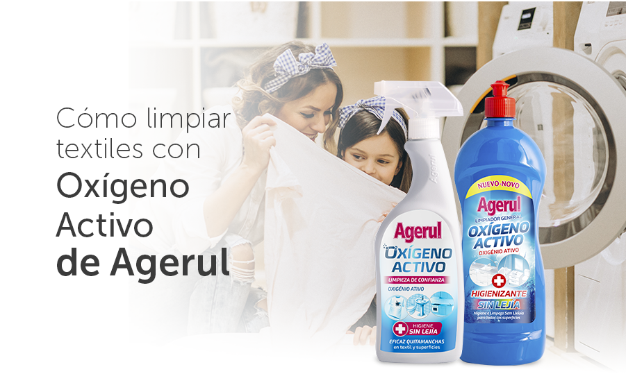 cómo limpiar textiles con oxígeno activo