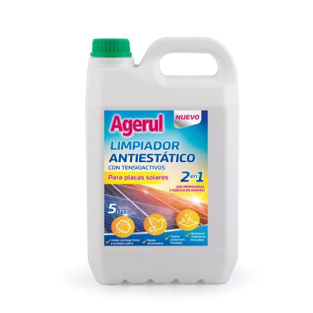 Limpiador Antiestático. Especial placas solares y gran formato 5L. Con tensioactivos.